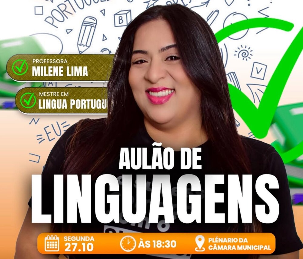 Aulão de Linguagens do Projeto Aluno Nota 1000 acontece hoje na Câmara de Grossos