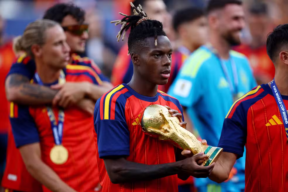 Após conquistar a Copa, Nico Williams homenageia Neymar: “Esse título também é dele”
