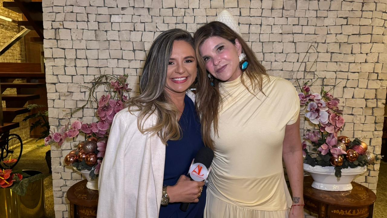 Cristiana Oliveira marcou presença no Mulheres em Movimento e concedeu entrevista exclusiva para a apresentadora Aline Linhares em Mossoró