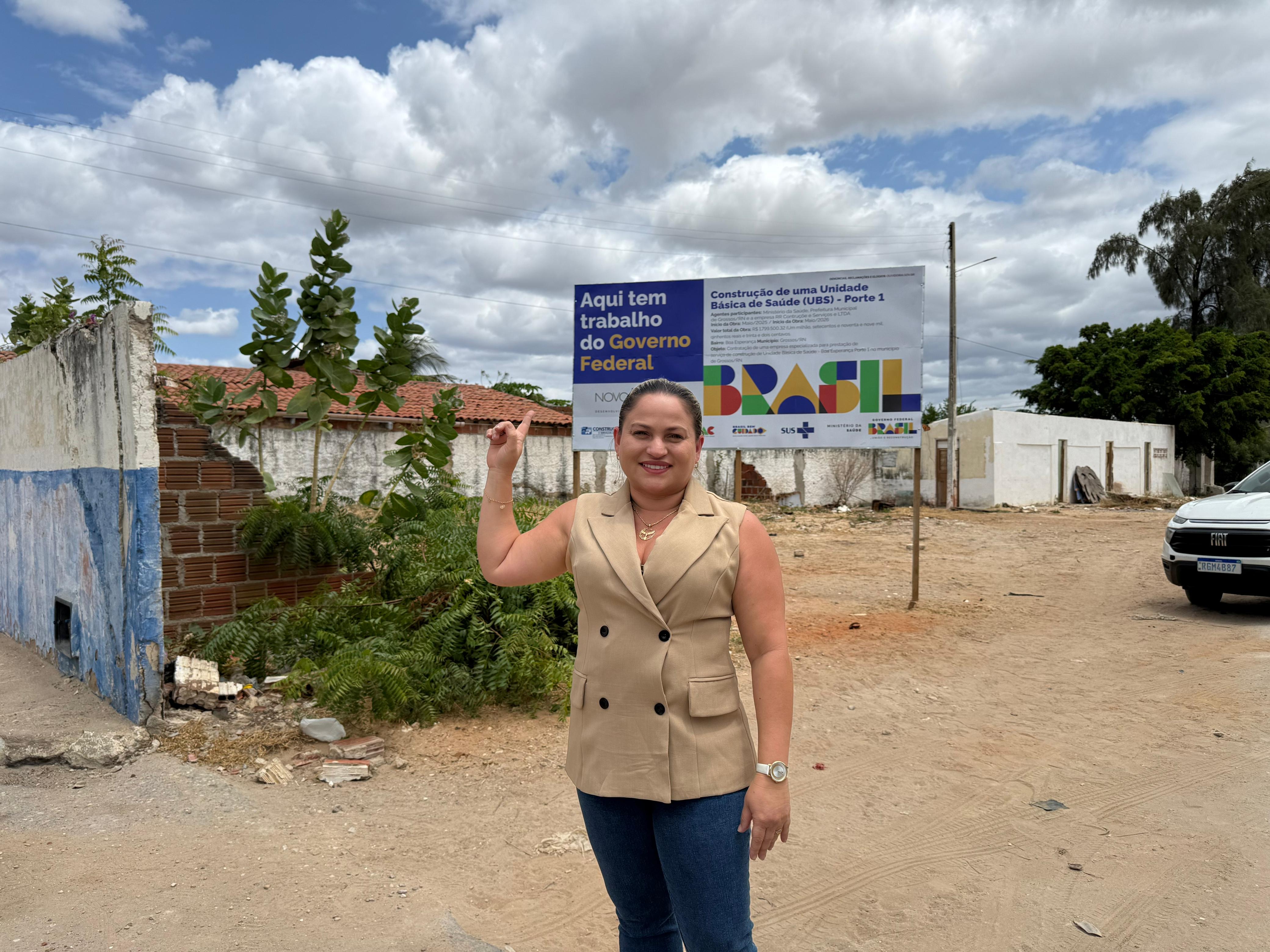 Prefeita Cinthia Sonale anuncia início das obras da UBS no bairro Boa Esperança