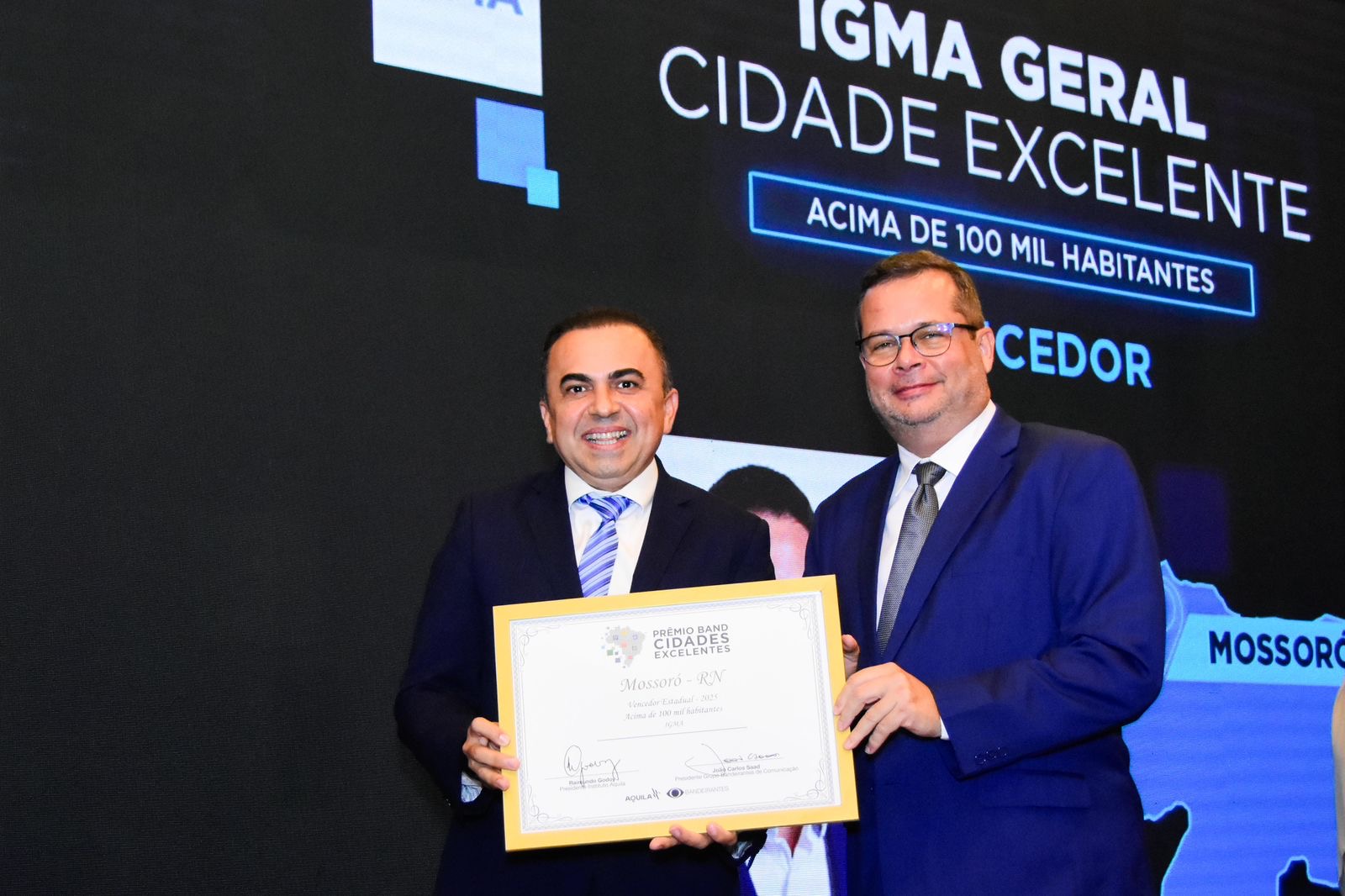 Mossoró é campeã do Prêmio Band Cidades Excelentes 2025 pelo quinto ano consecutivo