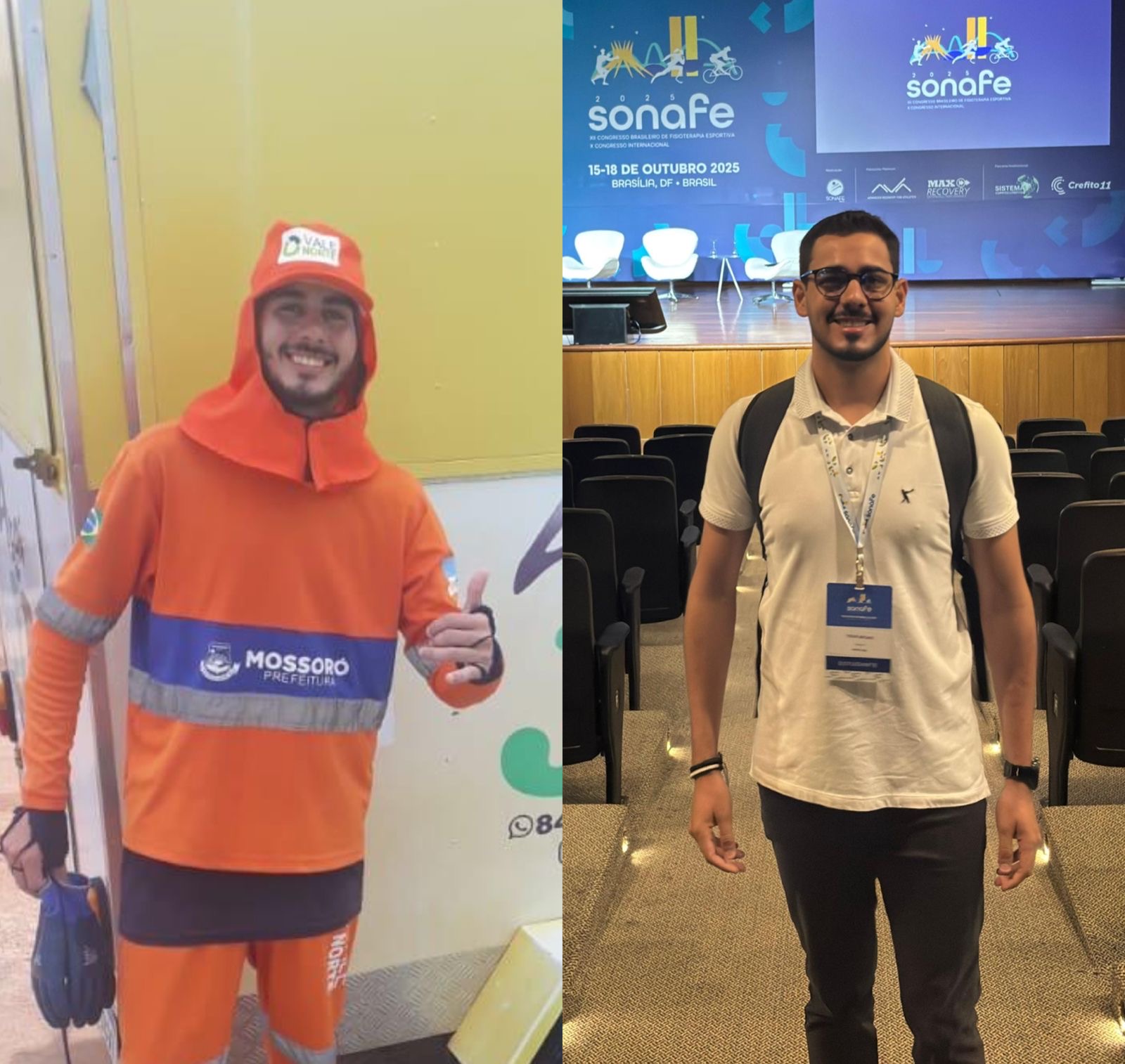 História que inspira: gari e estudante de Mossoró participa do maior congresso de fisioterapia da América Latina