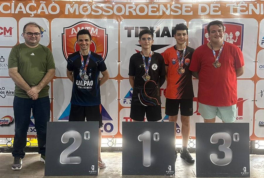 Areia-branquenses brilham na 5ª Etapa da Copa Maxwell Araújo de Tênis de Mesa