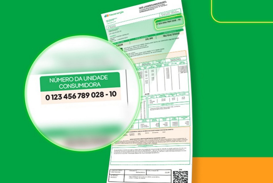 Conta de energia passa a exibir Número da Unidade Consumidora no formato das faturas