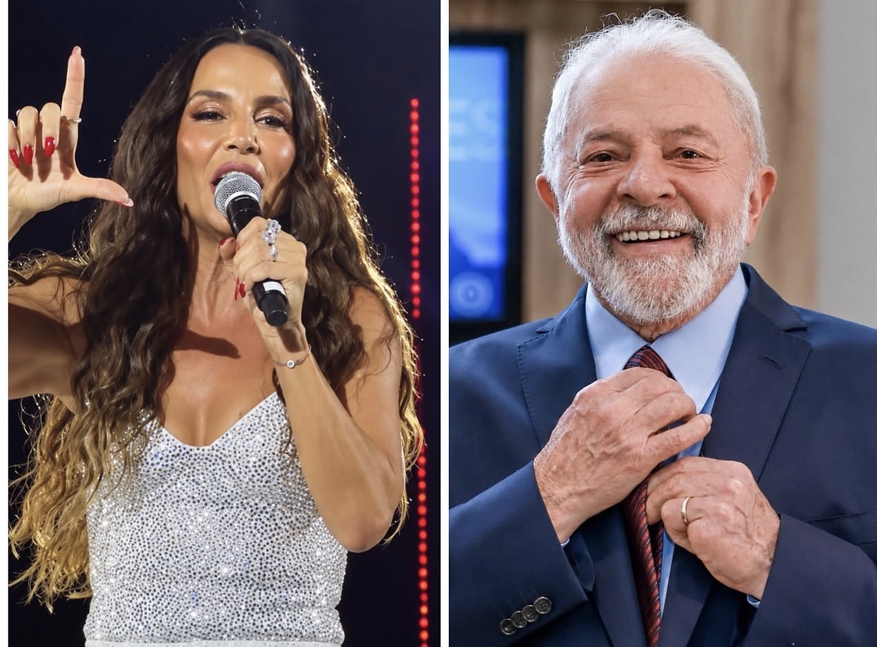 Ivete Sangalo faz o L durante show e declara voto em Lula