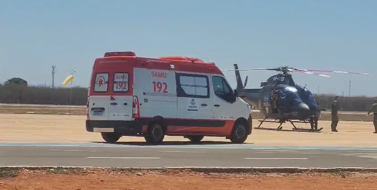 Helicóptero Potiguar 02 realiza transferência de bebê para continuidade de tratamento em Mossoró