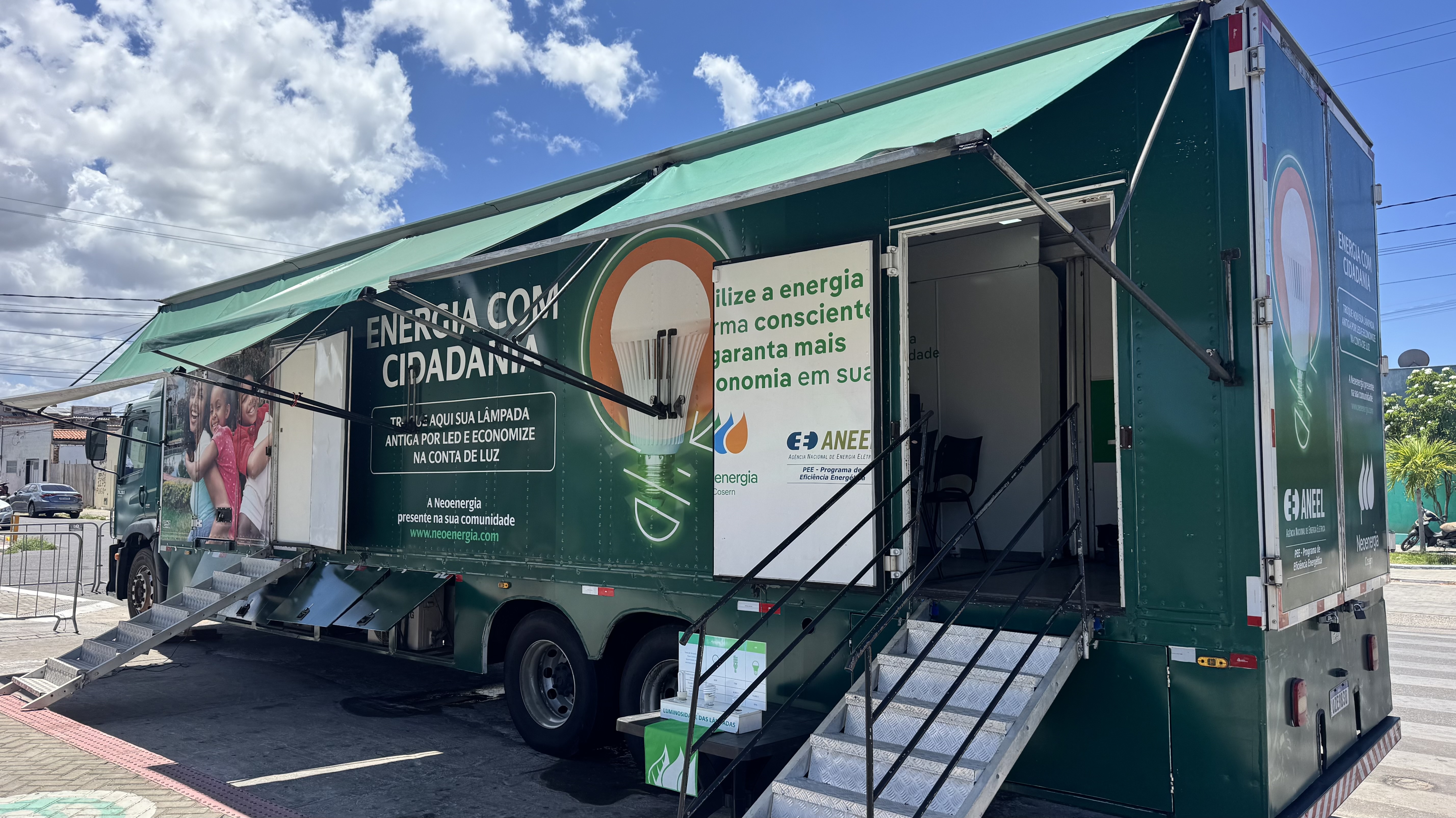 Areia Branca recebe Carreta da Neoenergia Cosern até esta sexta-feira (14) em frente a Praça da Criança