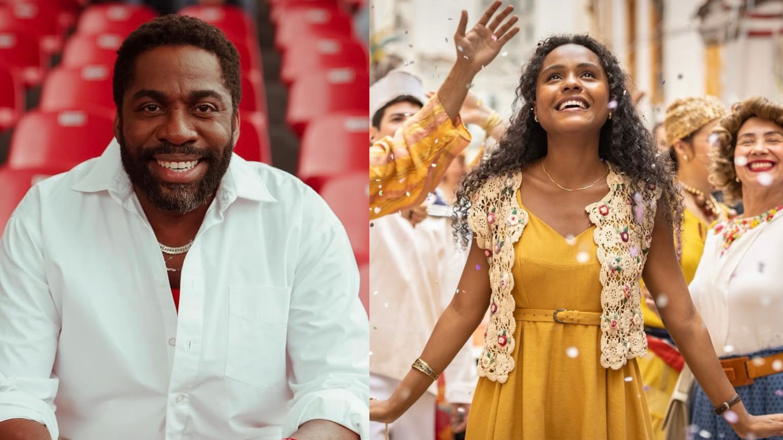 Duda Santos e Lázaro Ramos filmam cenas da próxima novela das seis em Mossoró