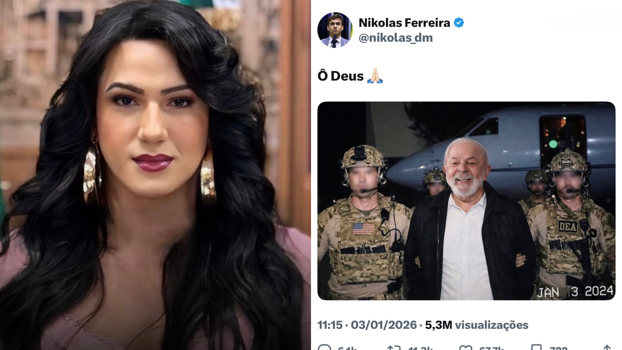 Thabatta Pimenta protocola representação contra Nikolas Ferreira por incitar sequestro de Lula