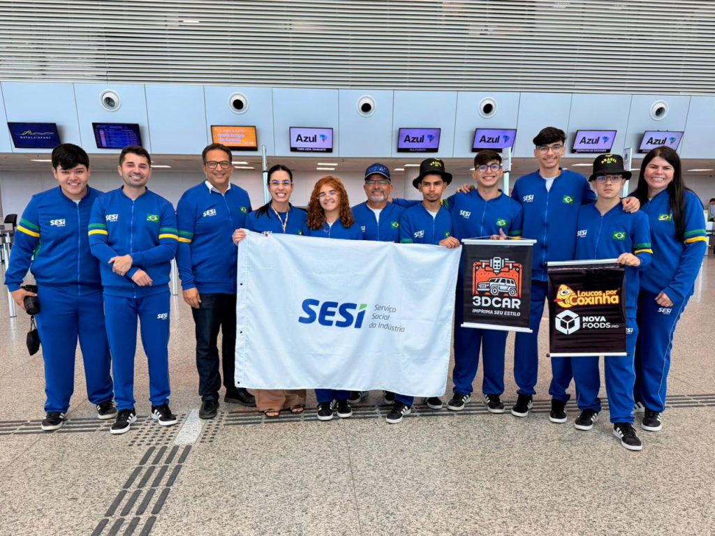 Equipe Bat Tech da SESI Escola embarca para torneio internacional de robótica nos Estados Unidos