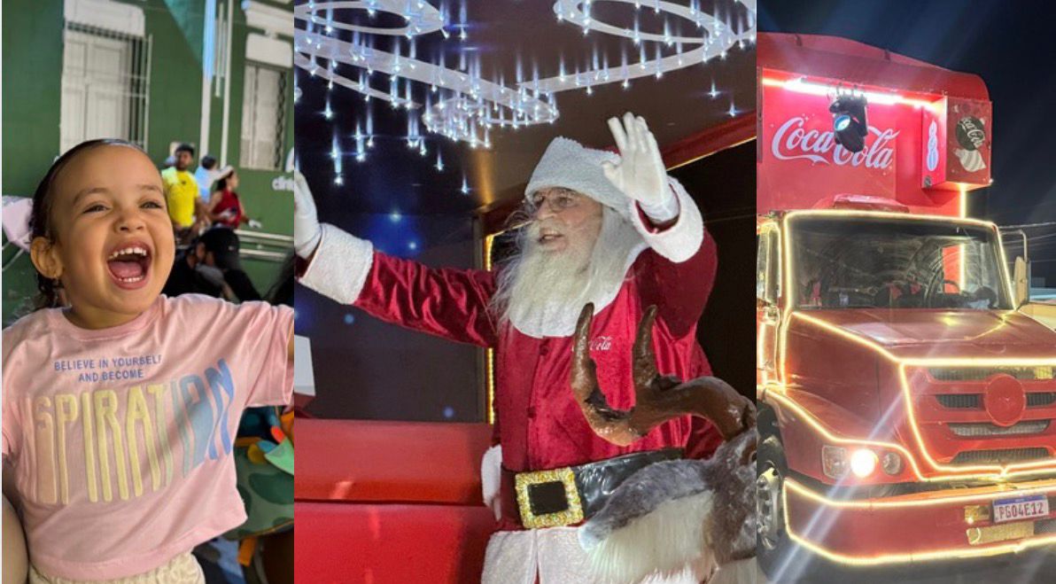 Momento Encantado! Caravana da Coca-Cola transmitiu clima natalino em Mossoró