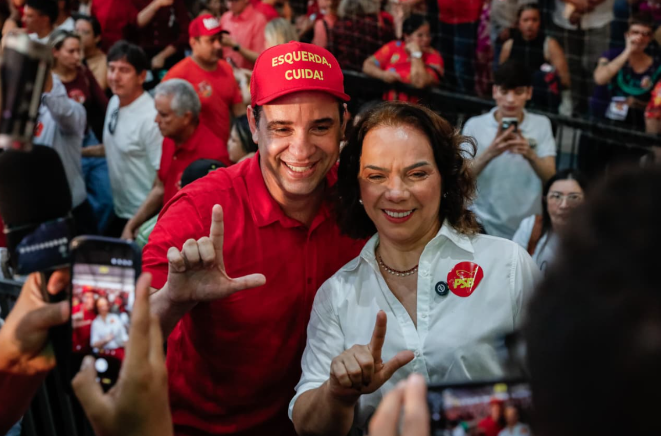 Federação "Brasil da Esperança" oficializa Cadu Xavier e Larissa Rosado como candidatos ao Governo do RN